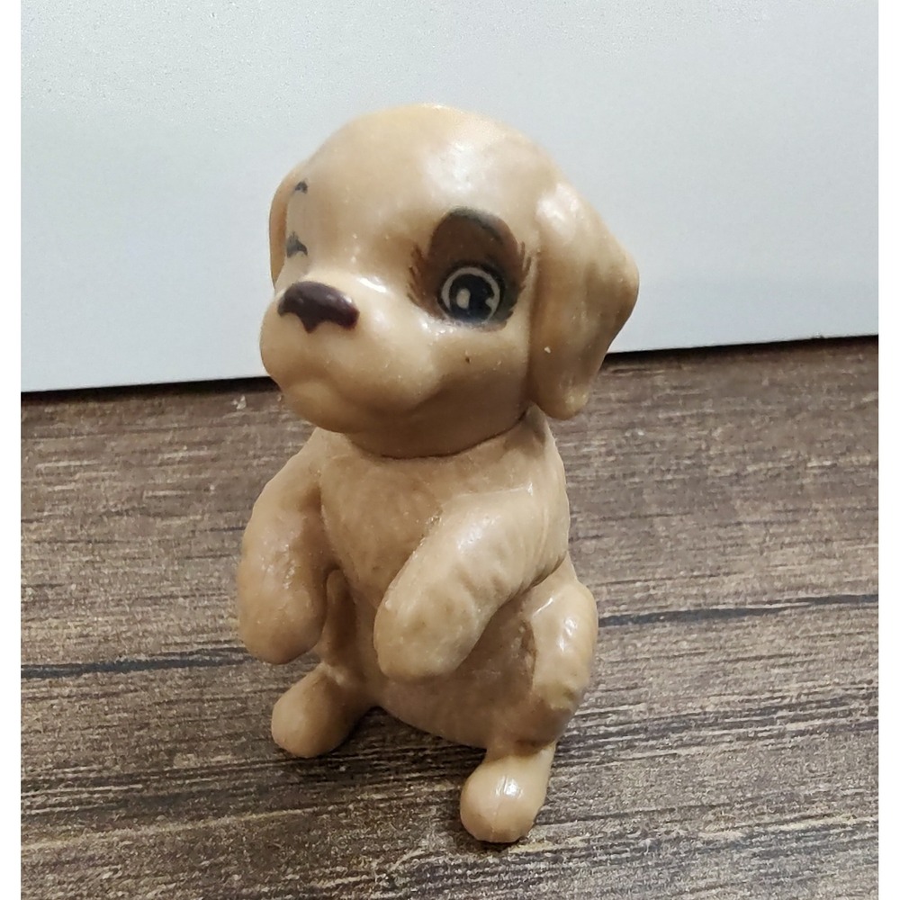 Barbie Pets Puppy Dog Figure Tan Brown Spot Z9